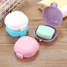 1pcs Convenient Black Soap Box Portable Soap Box Travel Hiking Holder Container Soap Box Plastic Soap Box Dispenser Soap Rack (Color: black)